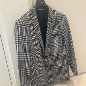 Mr Turk Black & White Gingham Blazer Size 40